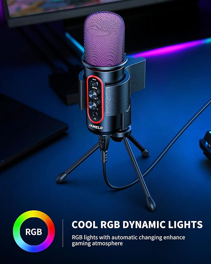 Gaming Microphone, USB Computer Condenser Mic - Image 5