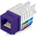 Everest 45° Angled RJ45 Cat6 Keystone Jacks 20-Pack in Purple by EverestMediaSolutions