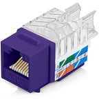 Everest 45° Angled RJ45 Cat6 Keystone Jacks 20-Pack in Purple by EverestMediaSolutions