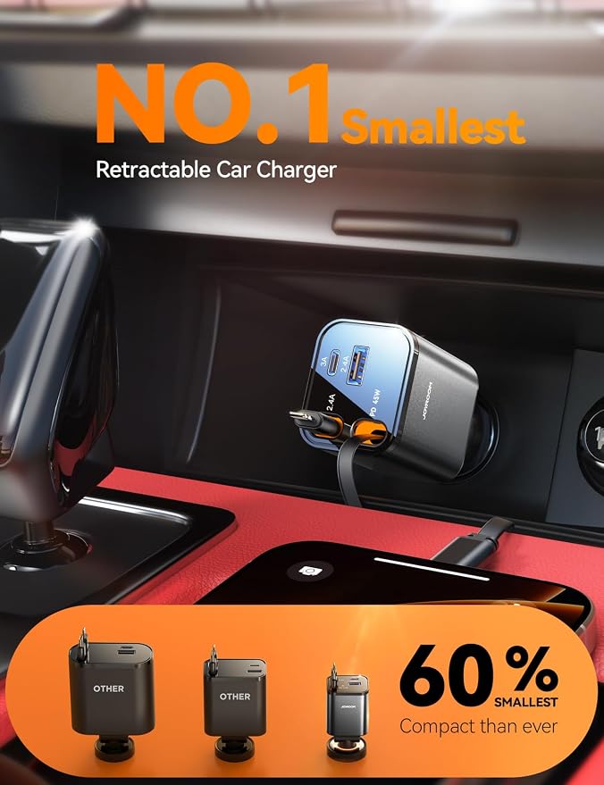 84W Retractable Car Charger, Car Charger USB C - Image 7
