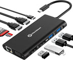 UtechSmart Triple Monitor USB-C Laptop Docking Station by UtechSmart