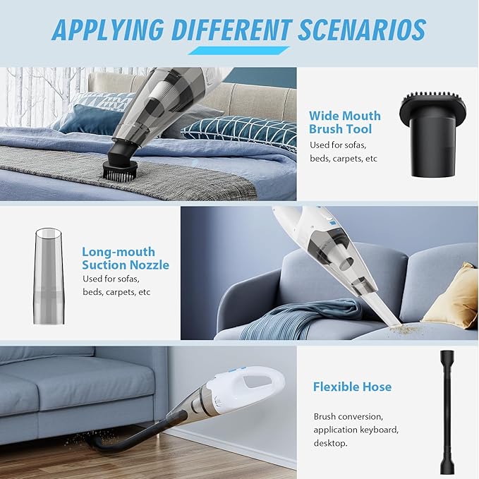 Handheld Vacuum Cordless, Hand Vacuum Cordless Rechargeable - Image 2