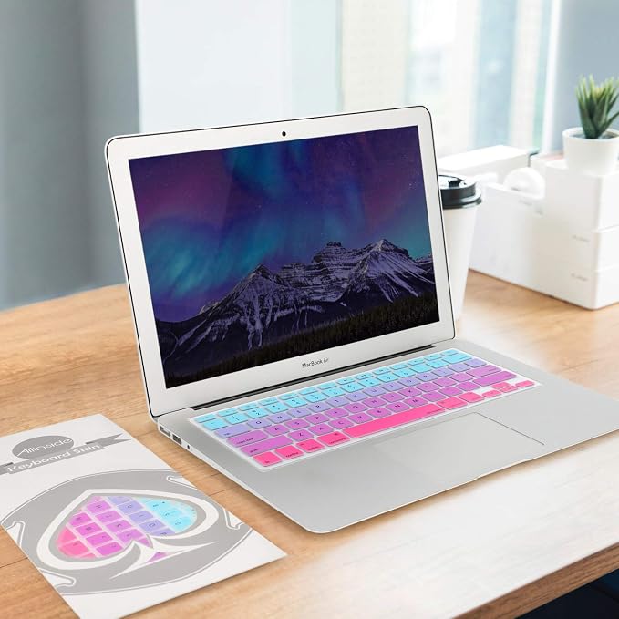 Allinside Blue and Pink Ombre Keyboard Cover Skin - Image 7