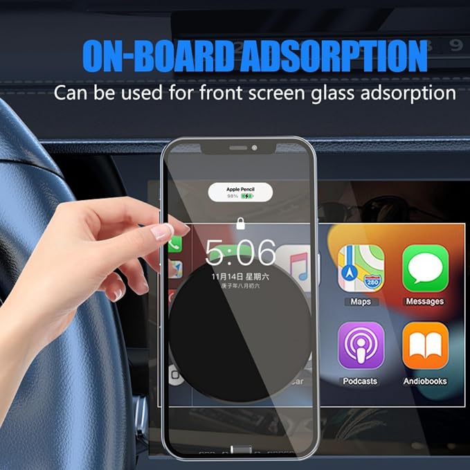 Muuto Suction Cup Phone Mount 360 Rotating Car Magnetic Phone Holder, Suction - Image 3