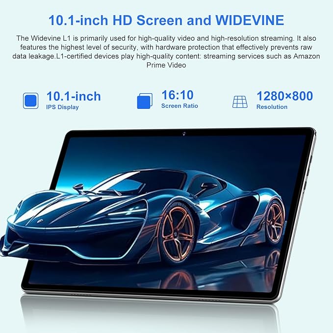 Android 14 Tablet 10 Inch Tablets, 20GB+128GB/1TB Expandable, Tablets - Image 4