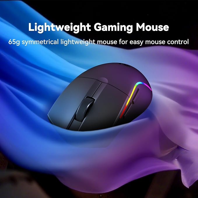 Redragon S107KS Wireless Gaming Keyboard and Mouse, RGB Backlit, 3 Mode - Image 6