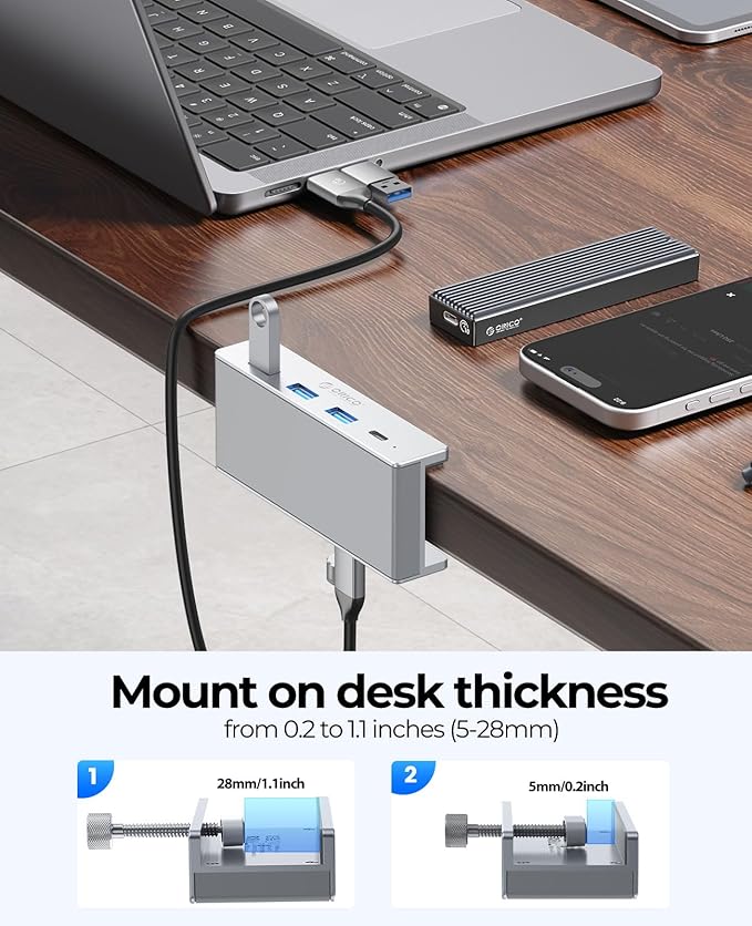 ORICO USB Hub 3.0, Clamp USB Hub - Image 5