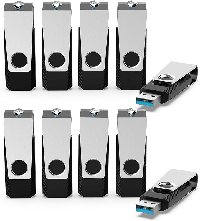 KEXIN USB 3.0 Flash Drive 64 GB 10 Pack Flash Drive 3.0 Thumb Drive Jump Drive by Home