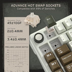 RK ROYAL KLUDGE L75 Gasket Mount Mechanical Keyboard w/Knob/Macro Keys & - Image 5