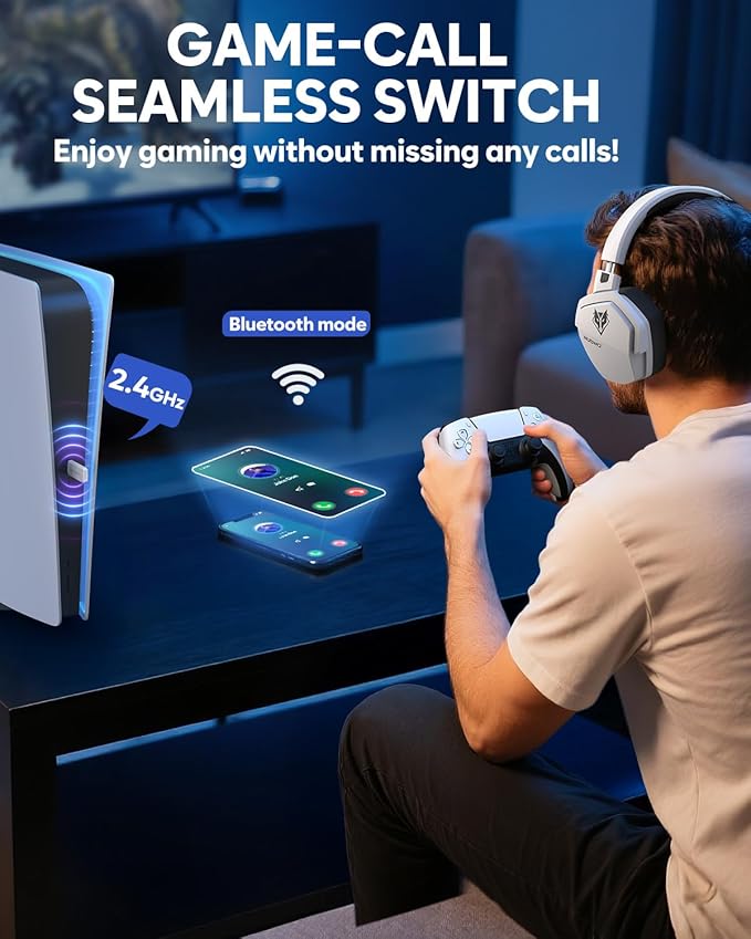 NUBWO Wireless Gaming Headset, 5.3 Bluetooth Gaming Headphones - Image 4