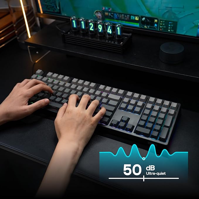 EPOMAKER TH108 Full Size Mechanical Keyboard, Wireless Gaming Keyboard - Image 3