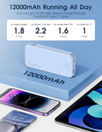 Portable Charger with Built in Cable and AC Wall Plug, USB C Power Bank - Image 6