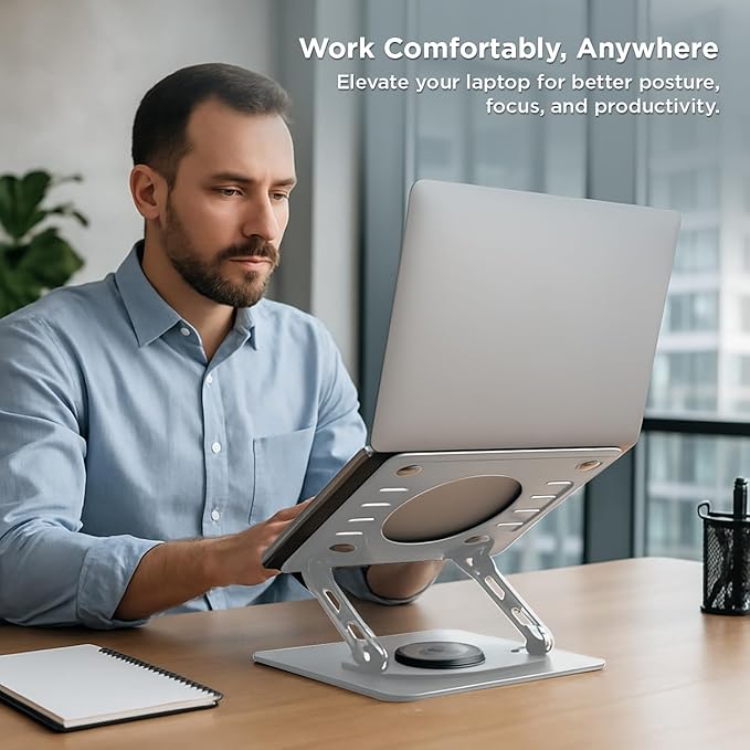 Uncaged Ergonomics Swivel Laptop Stand - Image 4
