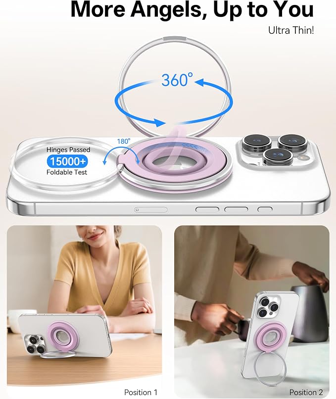 Magnetic Phone Grip for MagSafe Ring Holder, Two-Sided Magnets Phone Ring Grip - Image 6