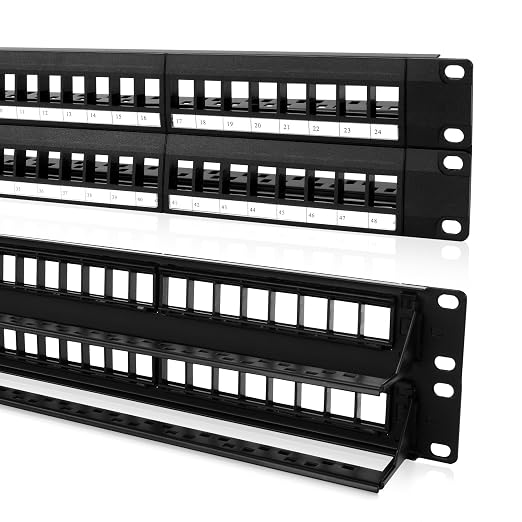 NewYork Cables® Blank Keystone 48 Port Cat6 Patch Panel by NewYorkCables