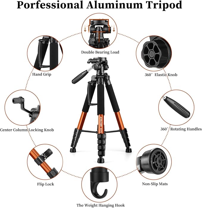 JOILCAN Tripod Camera Tripods, Heavy Duty Tall Cameras Tripod Stand, - Image 5
