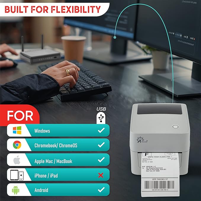 Arkscan 2054K-USB Upgraded 2054A Shipping Label Printer - Image 4