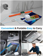 4-in-2 Charging Cable for Apple Watch Charger/Samsung/iPhone Charger, - Image 4