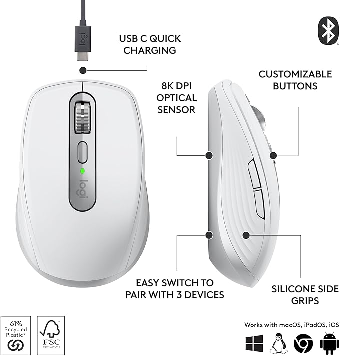 Logitech MX Anywhere 3S Compact Wireless Mouse, Fast Scrolling, 8K DPI - Image 7