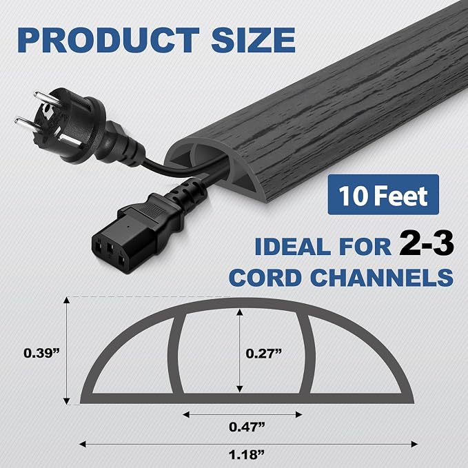 Floor Cord Cover for Wires on Floor Self Adhesive Cord Hider Floor Cable - Image 6