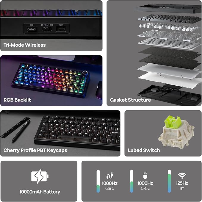 EPOMAKER x Aula F75 Ultra Wireless Gaming Keyboard - Image 3