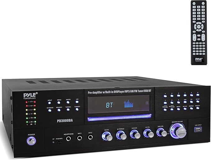 Pyle 4 Channel Bluetooth Home Amplifier by PyleUSA