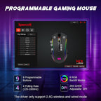 Redragon Wireless Gaming Mouse, Tri-Mode 2.4G/USB-C/Bluetooth Mouse Gaming - Image 4