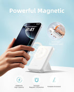 Magnetic 3-in-1 Portable Charger: 10000mAh Wireless Power Bank - Image 2