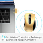 memzuoix 2.4G Wireless Mouse, 1400 DPI Mobile Optical Cordless Mouse - Image 2