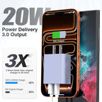 USB-C Wall Charger, 20W Dual Port QC+PD3.0 Power Adapter, Double Fast Plug - Image 2