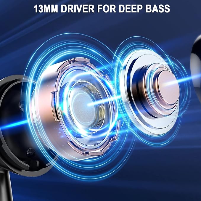 Wireless Bluetooth 5.4 Earbuds, Ear Buds LED Power Display Headphones 6D Stereo - Image 4