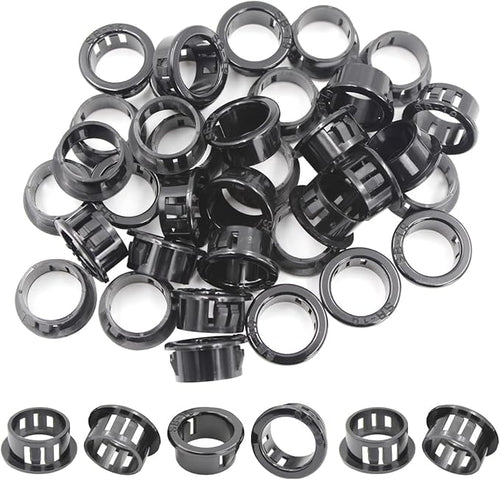 3/4" Black Snap-in Knockout Insulating Bushing Grommets, Plastic Cable Hole by EASYEAH