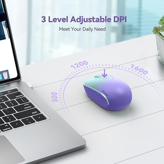 TECKNET Wireless Mouse, 2.4G Quiet Computer Mouse - Image 5
