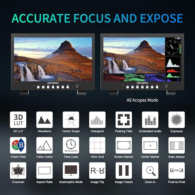 FEELWORLD FVM215 21.5 Inch 1000nit High Bright Production Broadcast Studio - Image 5