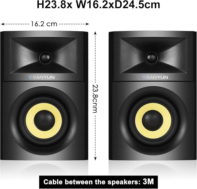SW205 4" Bookshelf Speakers | Immersive HiFi Audio - Image 2