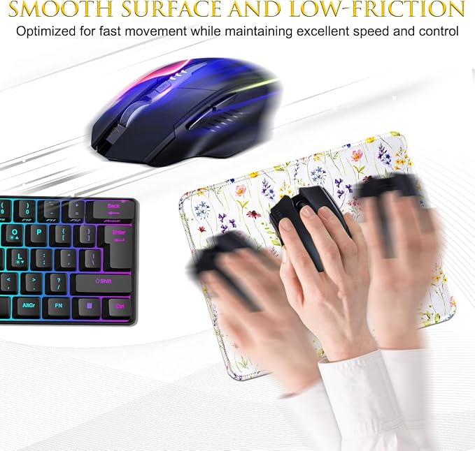 JIKIOU 3 Pack Mouse Pad with Stitched Edge, Comfortable Mouse Pads with - Image 4