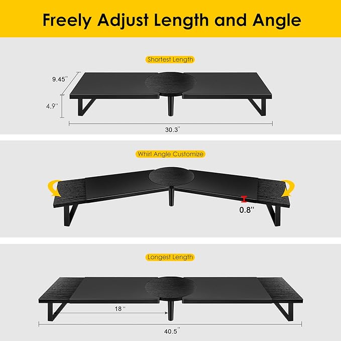 Across-Star Dual-Monitor Stand for Desk - Image 3