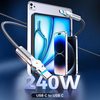 USB C to USB C Cable 6.6ft, 240W 2-Pack Braided 180°Rotating Type C Charging - Image 3