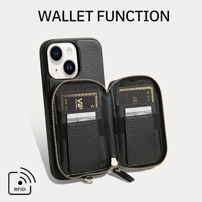 ZVE Wallet Case for iPhone 15, Phone Case Wallet - Image 2