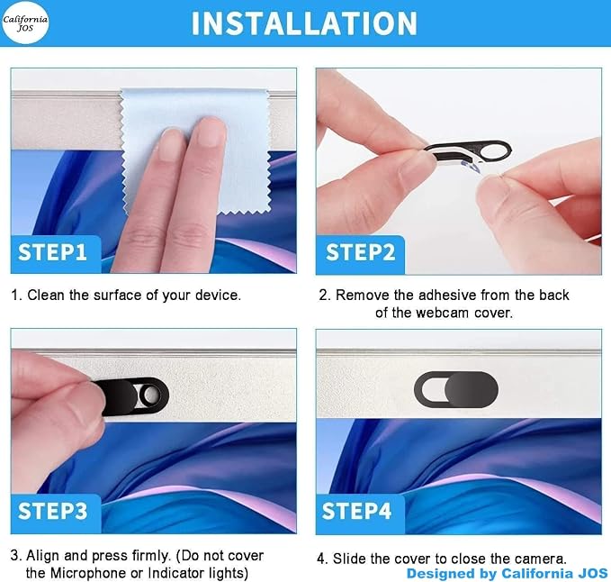 9 Pack 0.03 inch Ultra Thin Webcam Cover Slide Camera Blocker Protect Your - Image 3