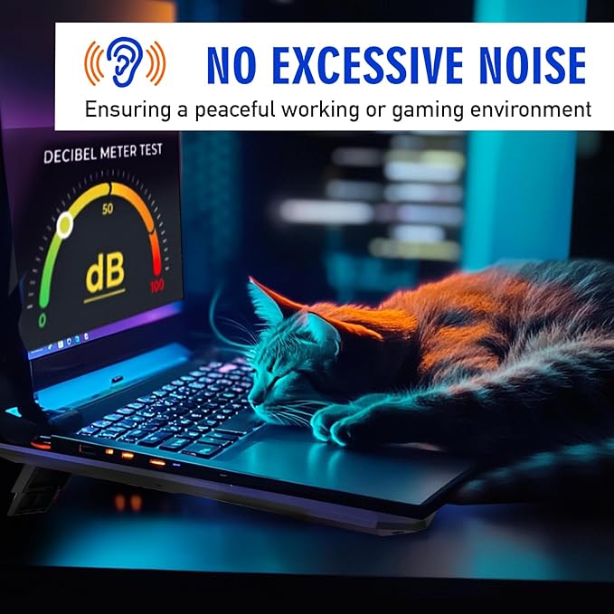 NAGAN Laptop Cooling Pad with 3 Fans, Ergonomic Cooling Pad - Image 7