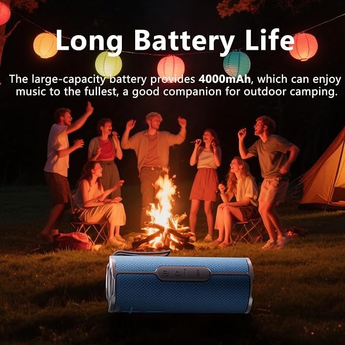 COOPERS Portable Bluetooth Speaker, Wireless Bluetooth Speaker, IPX5 Waterproof - Image 5
