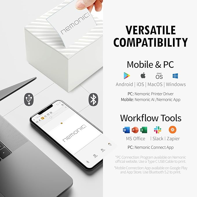 Nemonic AI | Label Printer | Sticky Note | Compatible - Image 6