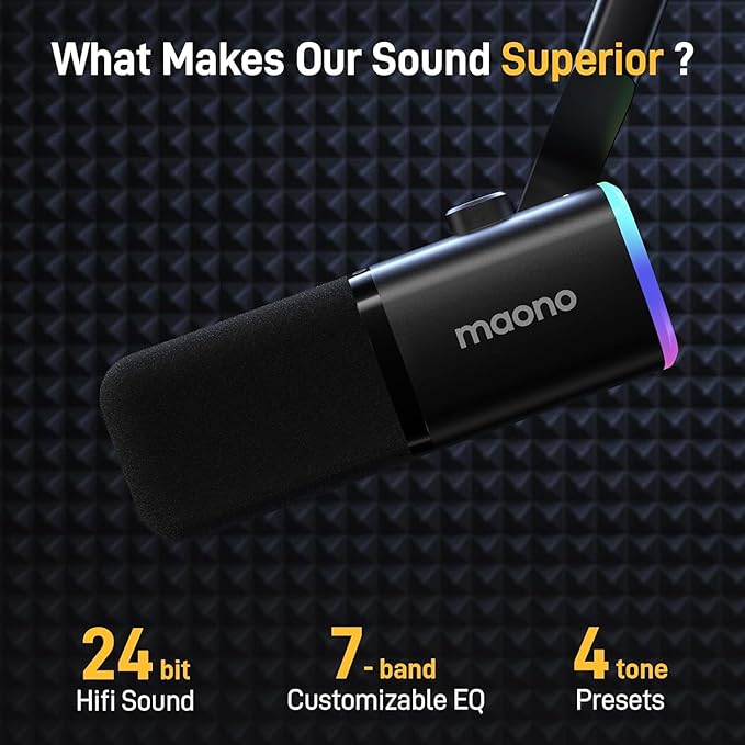 MAONO XLR/USB Gaming Microphone Kit: Dynamic PC Mic - Image 2