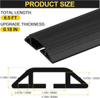 MYFAMIREA 6.5FT Floor Cord Cover Heavy Duty Cable Cover Protector 3 Channels - Image 2