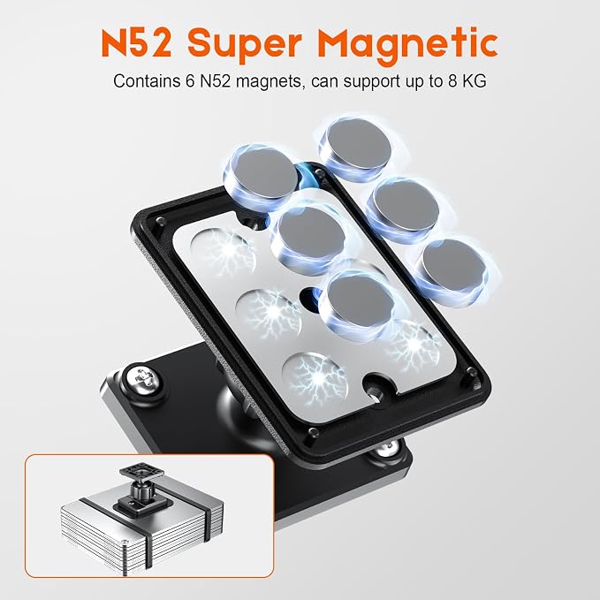 OHLPRO Magnetic Tablet Wall Mount Holder, 360° Rotatable Drilling Base iPad - Image 4
