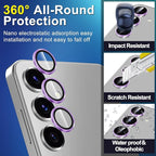 for Samsung Galaxy S24 FE Camera Lens Protector, Individual Metal Ring Tempered - Image 3