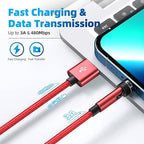 540 Rotation Magnetic Charging Cable, 3 in 1 Phone Charger 3A Fast Charging & - Image 3
