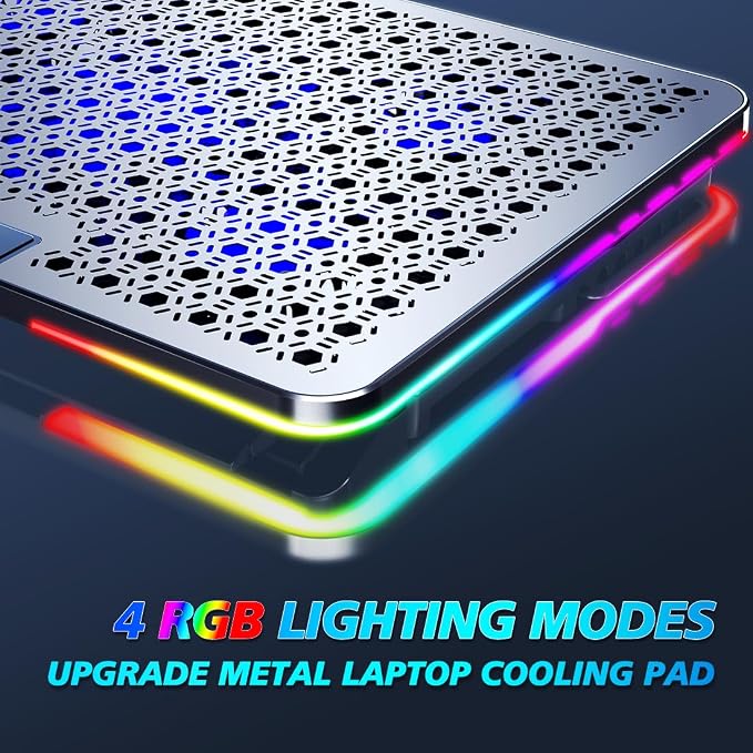 LIANGSTAR Laptop Cooling Pad, Laptop Cooler Gaming 5 Quiet Fans - Image 4