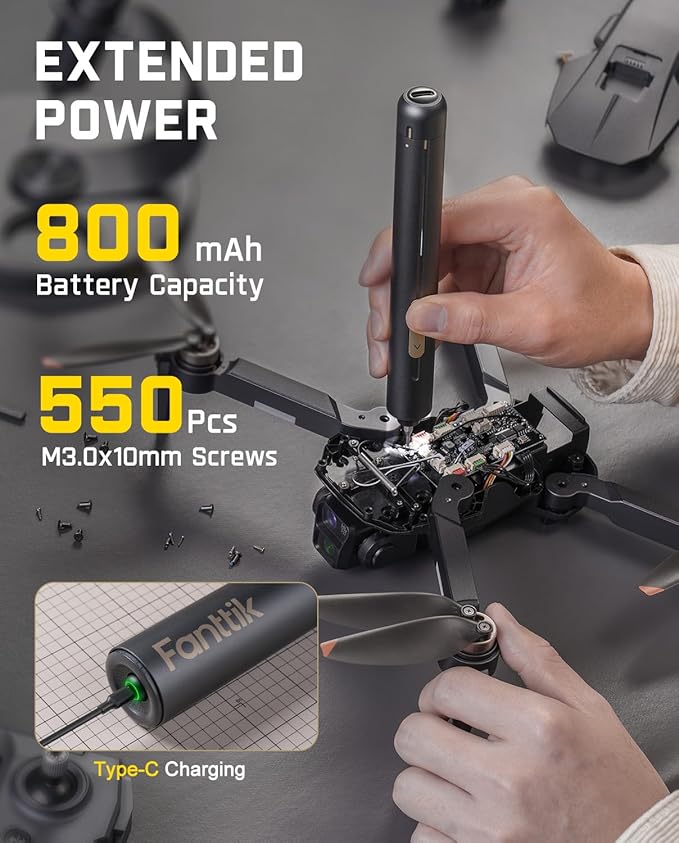 Fanttik E2 Ultra Mini Electric Screwdriver, Cordless Screwdriver, Max 0.6N.m - Image 4